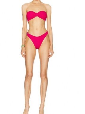 Hunza G Jean Bikini Metallic Raspberry